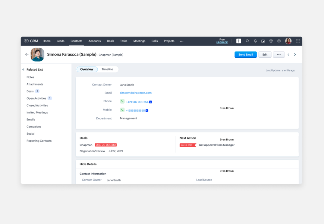 Zoho CRM integration for call centers - Cloudtalk