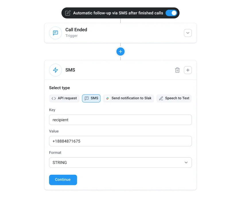 CloudTalk's Workflow Automation feature